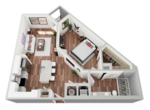 1D Floor Plan at Magnolia Square, Florida